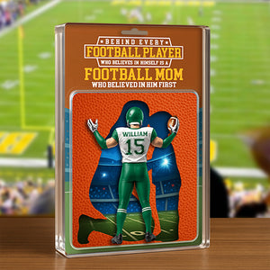 American Football Mom Acrylic Plaque - Personalized Gifts For Mother 012OHDT280425 - Shaped Plaques - GoDuckee