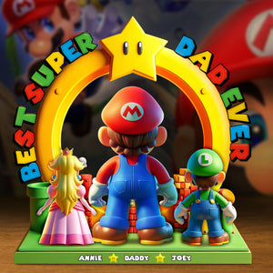 Best Super Dad Ever Acrylic Plaque - Personalized Gifts For Father 01OHLU300425 - Shaped Plaques - GoDuckee