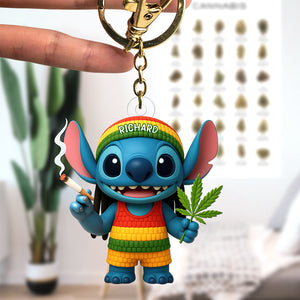 Cute Tropical Alien Acrylic Keychain - Personalized Gifts For Weed Lovers 06TOQN030625 - Keychains - GoDuckee