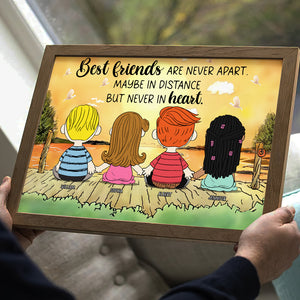 Personalized Gifts For Friends Canvas Print Best Friends Are Never Apart 06OHQN061224HG - Poster & Canvas - GoDuckee