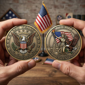 250 Years Of Liberty Commemorative Metal Coin - Personalized Anniversary Gift 02TYTN070426 - Coin - GoDuckee