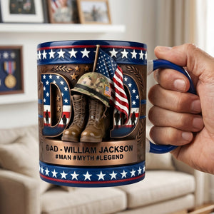 Veteran Dad Coffee Accent Mug - Personalized Gifts For Dad 03tyqn130426 - Coffee Mug - GoDuckee
