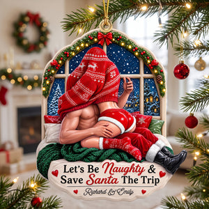 Funny Santa Couple Ornament - Personalized Christmas Gifts 04HUQN270826
