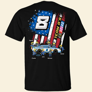 Racing Support Team Personalized Shirt, Star And Stripes Racing Shirt Gift For Racing Lovers 04hthn190623 - Shirts - GoDuckee