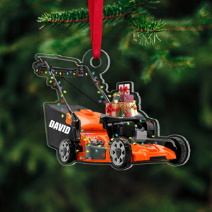 Personalized Lawn Mower Machine Ornament, Christmas Ornament, Gift For Christmas - Ornament - GoDuckee