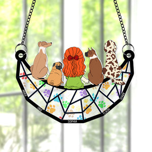 Personalized Gifts For Dog Lovers Window Hanging Suncatcher Ornament 02kaqn180225hg - Ornament - GoDuckee