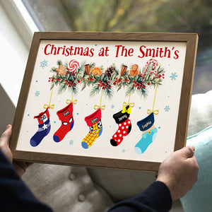 Family Socks 05natn281023 Personalized Canvas Print - Poster & Canvas - GoDuckee
