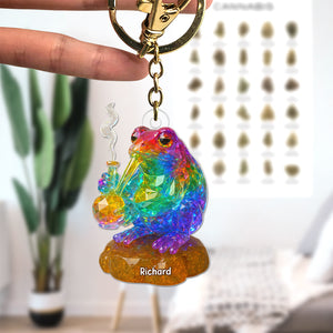 LGBTQ+ Toker Frog Keychain – Personalized Gifts for Weed Lovers 01toqn040625 - Keychains - GoDuckee