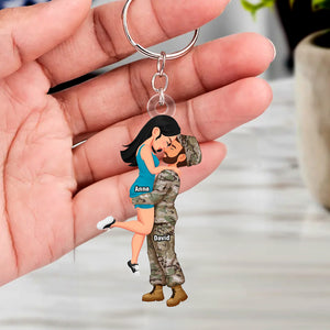 Personalized Gifts For Couple Keychain 05qhtn100125pa Custom Job Costumes - Keychains - GoDuckee