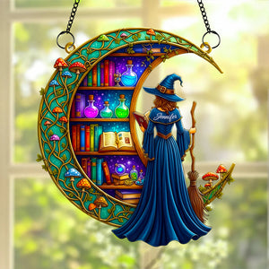 Bookshelf Moonlight Suncatcher Ornament Personalized Gifts for Book Lovers 01TODT010825 - Ornament - GoDuckee