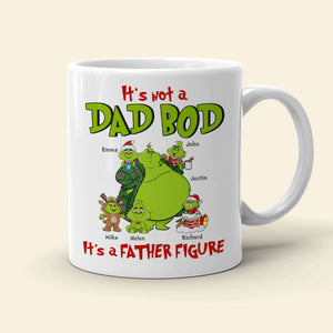It'S Not A Dad Bod It'S A Father Figure, Gift For Dad, Personalized Mug, Green Dad And Kid Mug, Christmas Gift 04QHHN281123 - Coffee Mug - GoDuckee