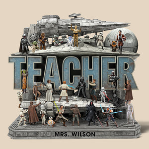 Personalized Gifts For Teacher Acrylic Plaque, Best Teacher In The Galaxy 05QHQN260525 - Shaped Plaques - GoDuckee