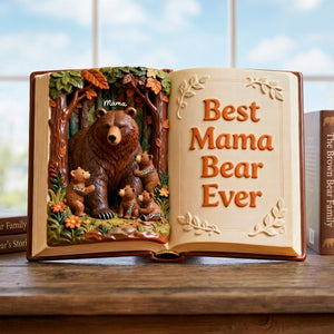 Mama Bear Acrylic Plaque - Personalized Gifts For Mom 01TOQN300126 - Shaped Plaques - GoDuckee