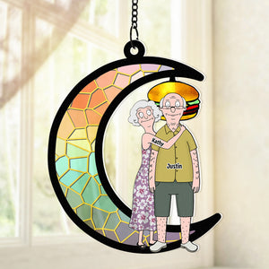 Personalized Gifts For Couple Suncatcher Ornament 01OHDT070225HG - Ornament - GoDuckee