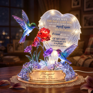 A Part In Heaven Hummingbird Couple Light Box, Personalized Keepsake To Remember The Departed One 01qhta180726 - Light Box - GoDuckee