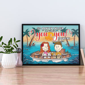 Personalized Gifts For Couples Canvas Print Couple Relaxing Together At Sea 05TOLU080125PA - Poster & Canvas - GoDuckee