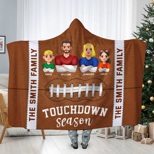 Personalized Gifts For Family Wearable Blanket Hoodie, American Football Lovers 02tgqn061124hg - Blanket - GoDuckee