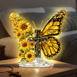 Faith Cross Acrylic Light Box - Personalized Gifts For Christians 05huqn051225 - Light Box - GoDuckee