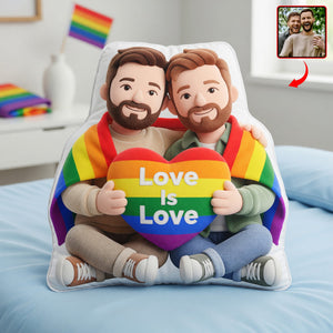 Pride Month LGBT Couple Pillow - Custom Photo Gifts For Couple Pillow 07NAQN200526