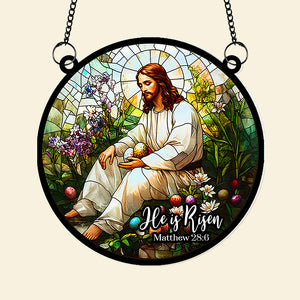 Jesus Easter's Day Gifts Suncatcher Ornament 02XQLU060125 - Ornament - GoDuckee