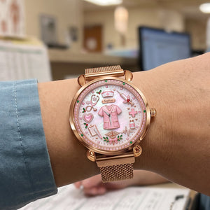 Nurse Christmas Mesh Strap Quartz Watch - Personalized Gifts For Nurse 05pgtn211026 - Quartz Watch - GoDuckee