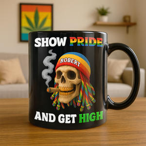 Show Pride And Get High Mug - Personalized Gifts For LGBT Smokers 02topu050625 - Coffee Mug - GoDuckee