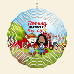Personalized Gifts For Farmer Couple Wind Spinner 01kaqn220125hg - Ornament - GoDuckee
