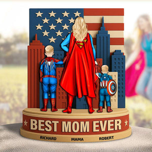 Personalized Gifts For Mom Acrylic Plaque Power Mom 05NADT150425PA - Shaped Plaques - GoDuckee