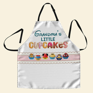 Grandma's Little Cupcakes Personalized Apron, Cute Gift For Grandma & Mom 04QHHN150124 - Apron - GoDuckee