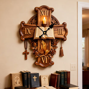Faith Prayer Acrylic Clock – Gifts For Christians 01palu251225 - Hanging Wall Clock - GoDuckee