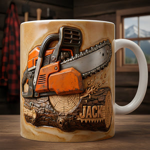 Chainsaw Coffee Mug Personalized Gifts For Lumberjack 05TGDT271125 - Coffee Mug - GoDuckee