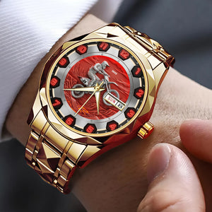 Dirt Bike Riding Stainless Steel Men's Watch Personalized Holiday Gifts For Bikers 03ohtn260725 - Men's Watch - GoDuckee