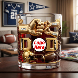 American Sport Dad Round Glass - Personalized Gifts For Dad 03natn190526 - Glass - GoDuckee