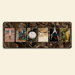 Gift For Hunting Lover, Personalized Metal Sign, Custom Name Art Metal Sign - Metal Wall Art - GoDuckee