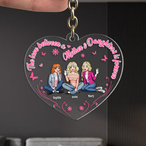 Personalized Gifts For Mom Keychain 04totn040225hh The Love Between A Mom And Daughter's Is Forever - Keychains - GoDuckee