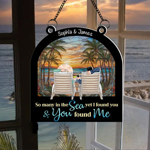 Personalized Gifts For Couple Suncatcher Ornament 01pgdc080824tm - Ornament - GoDuckee