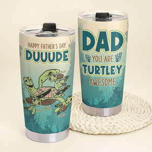 Turtle Family Dad And Kid 03DNQN260523 Personalized Turtle Tumbler - Tumbler Cup - GoDuckee