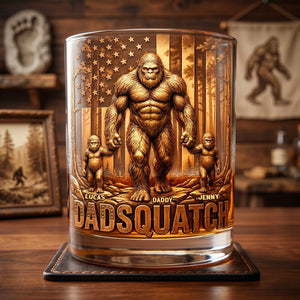 Wild Dad Energy Round Glass - Personalized Gifts For Dads 04NATN010526 - Glass - GoDuckee