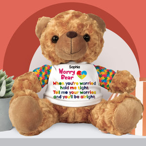 Personalized Gift For Autistic Bear With Shirt 03HULU260225 - Bear - GoDuckee