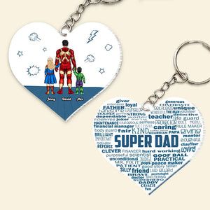 Personalized Gift For Dad Keychain Super Dad 05QHHN110124PA - Keychains - GoDuckee