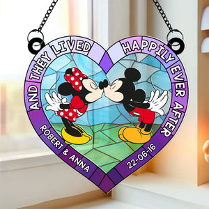 Personalized Gifts For Couple Suncatcher Window Hanging Ornament 01qhqn290524 Anniversary - Ornaments - GoDuckee