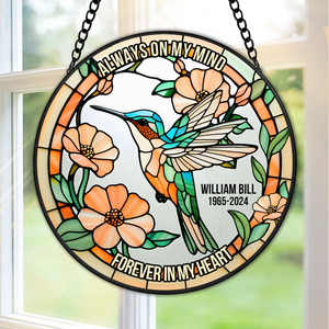 Personalized Heaven Hummingbird Suncatcher, In Loving Memory Of The Lost Loved One 03qhpu280225 - Ornament - GoDuckee