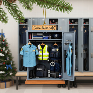 Police Locker Acrylic Ornament - Personalized Christmas Gifts For Officers 06qhqn040925 - Ornament - GoDuckee