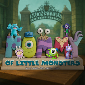 Monsters Mom Plaque - Personalized Gifts For Mother 02QHLU170425 - Shaped Plaques - GoDuckee
