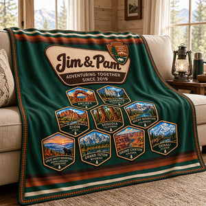 Custom National Park Blanket – Personalized Gift For Outdoor Families & Couples 02NADT081026 - Blanket - GoDuckee