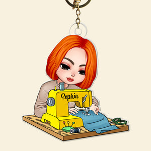 Personalized Gifts For Sewing Lover Keychain 01qnqn200225 - Keychains - GoDuckee