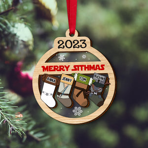 Jolliest Family In The Galaxy, Personalized 03QHTN281023 Stocking Ornament - Ornament - GoDuckee