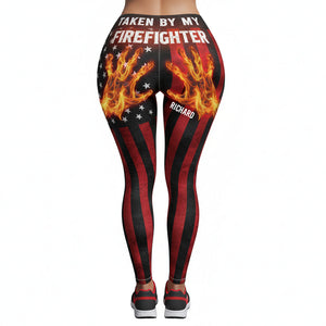 Firefighter Wife Leggings Personalized Gifts For Women 03NAQN081025 - Shorts and Pants - GoDuckee
