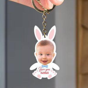 Personalized Gifts For Grandma Keychain Little Bunny Kid - Keychains - GoDuckee