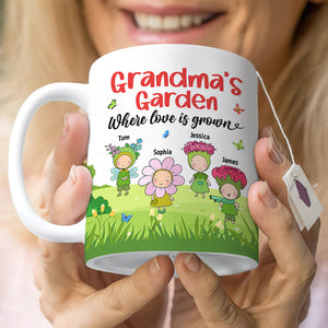 Grandma's Garden Personalized Cute Flowers Coffee Mug 05TOTN010823 - Coffee Mug - GoDuckee